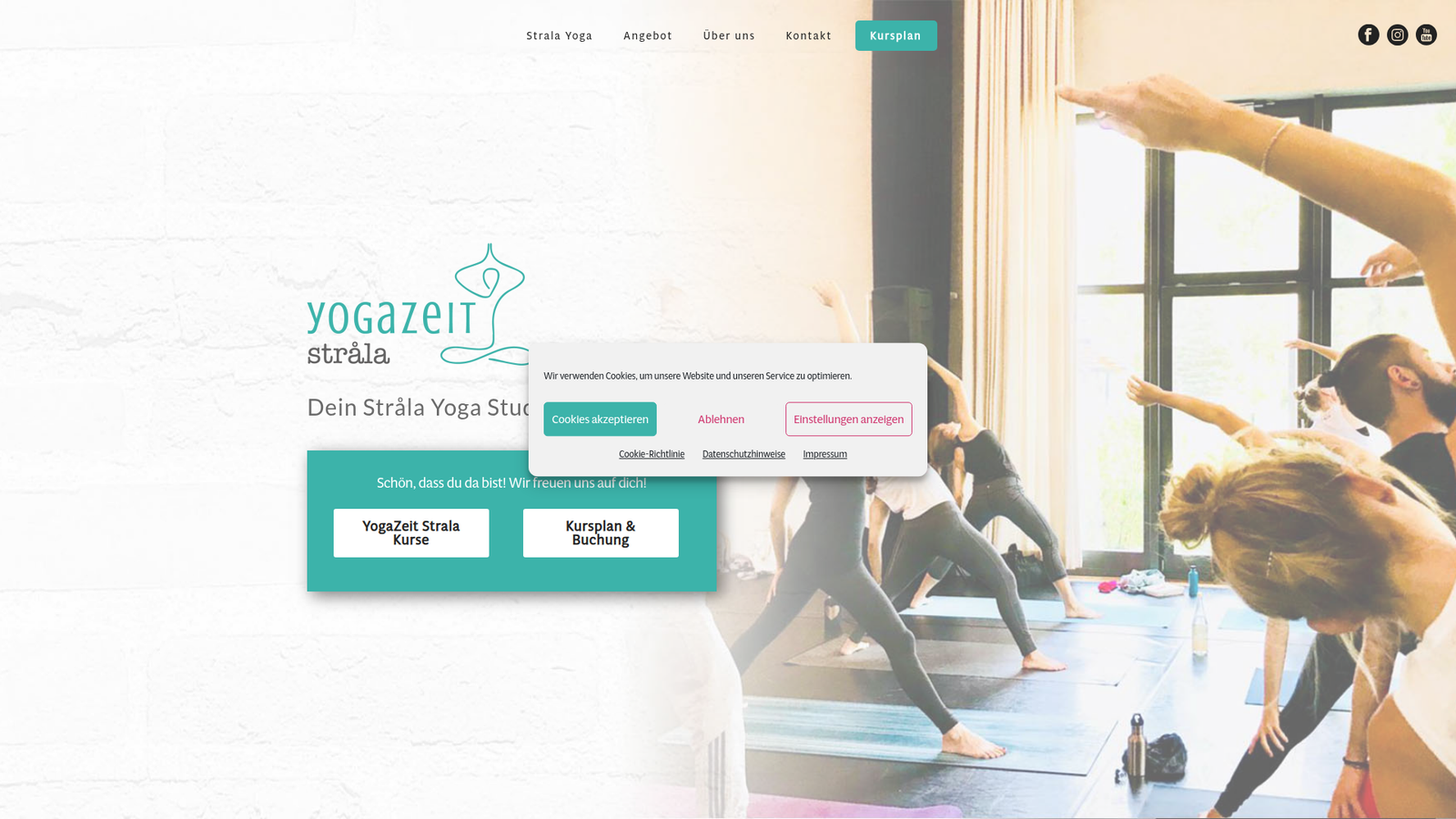 WordPress website design project for YogaZeit Berlin yoga studio - designed by AfaqDesign